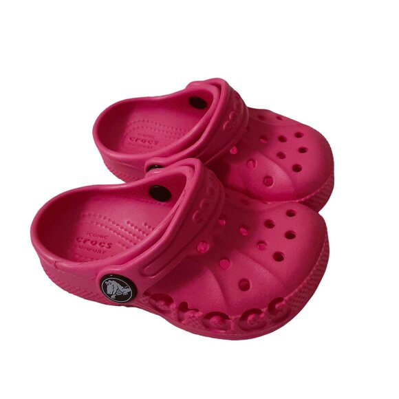 Toddler Girl's Pink Crocs Classic Clogs- Size c6 - Picture 5 of 9